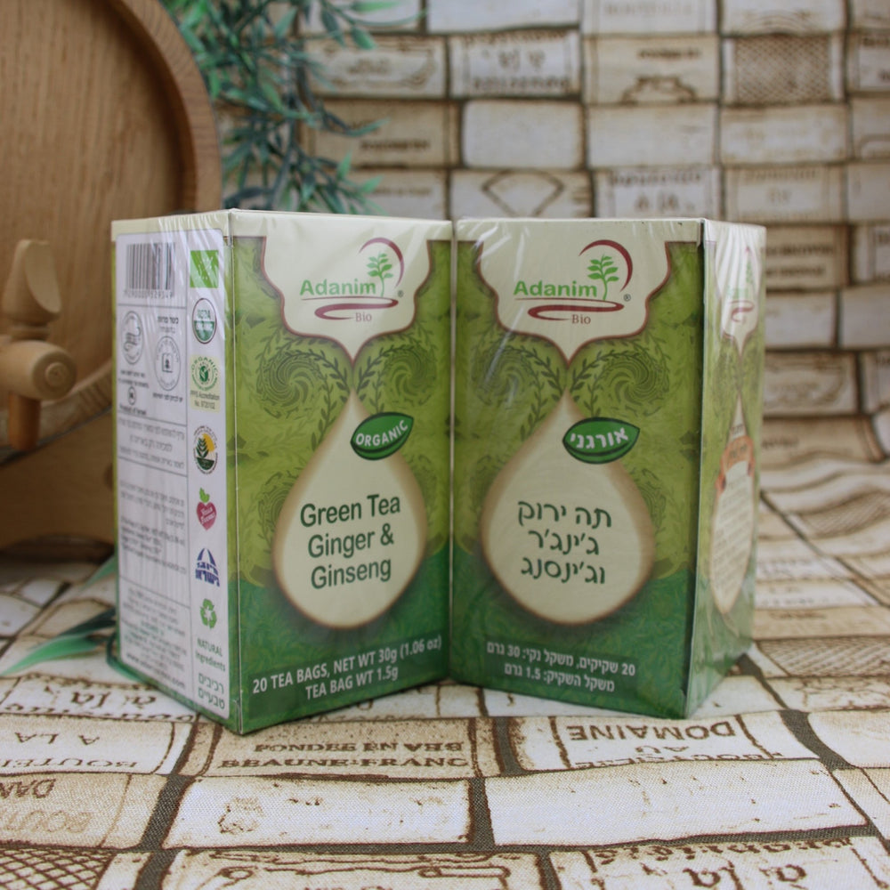 Adanim Bio - Grüner Tee Ingwer und Ginseng - Israelwein